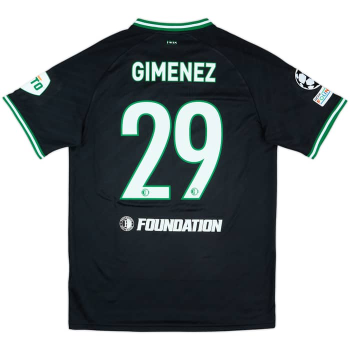 2024-25 Feyenoord Match Issue Champions League Away Shirt Gimenez #29