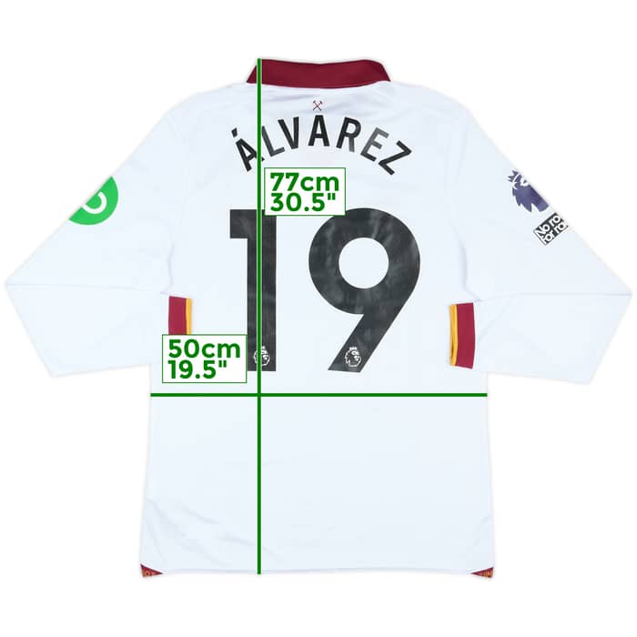 2024-25 West Ham Match Issue Third L/S Shirt Alvarez #19