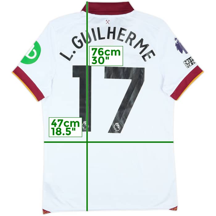 2024-25 West Ham Match Issue Third Shirt L.Guilherme #17