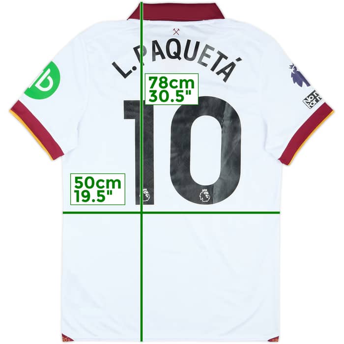 2024-25 West Ham Match Issue Third Shirt L.Paqueta #10