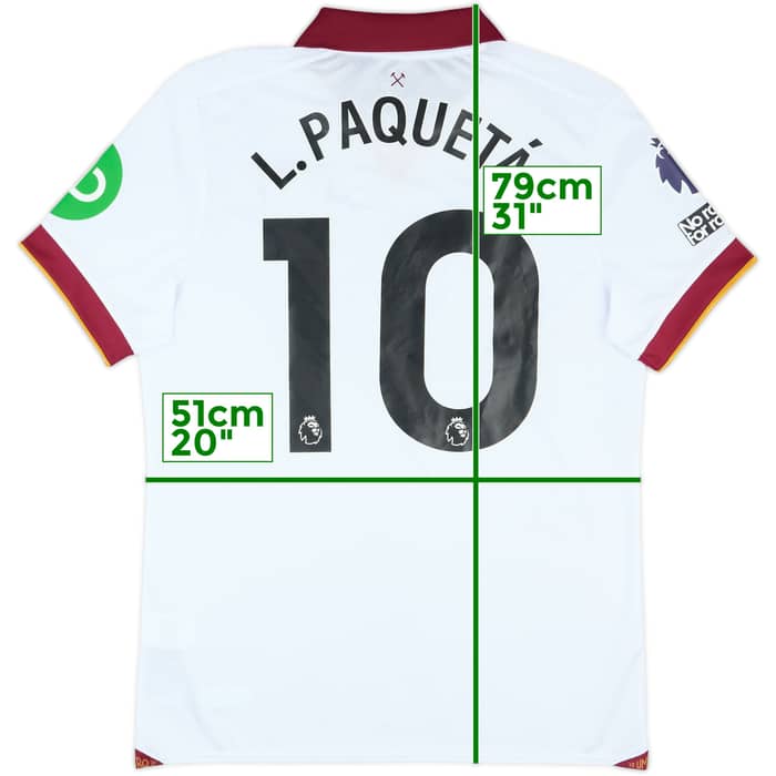 2024-25 West Ham Match Issue Third Shirt L.Paqueta #10