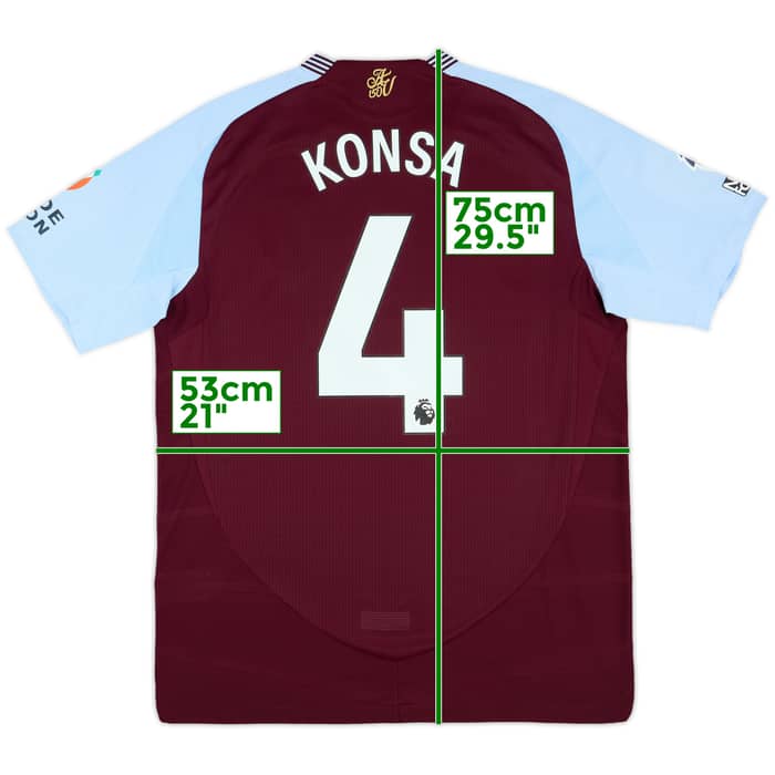 2024-25 Aston Villa Match Issue Home Shirt Konsa #4