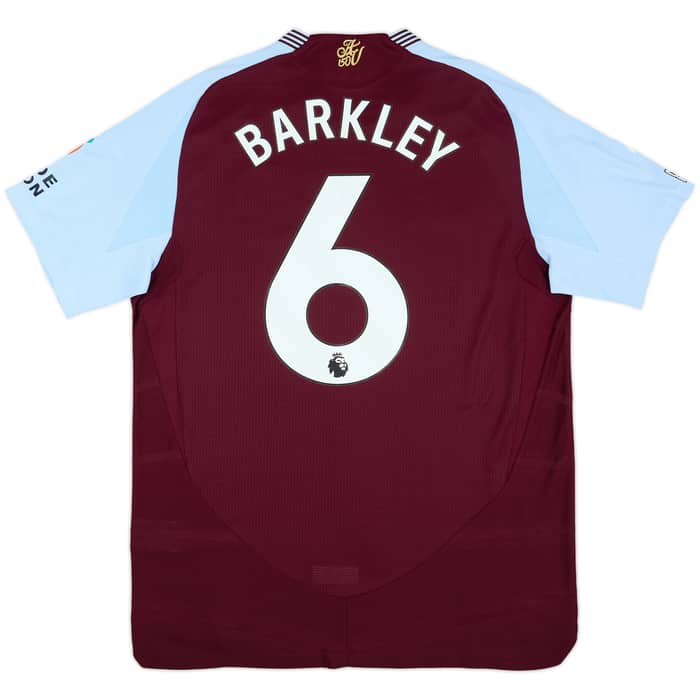 2024-25 Aston Villa Match Issue Home Shirt Barkley #6