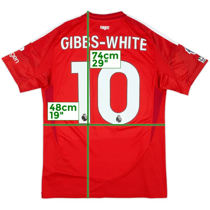 2024-25 Nottingham Forest Match Issue Home Shirt Gibbs-White #10
