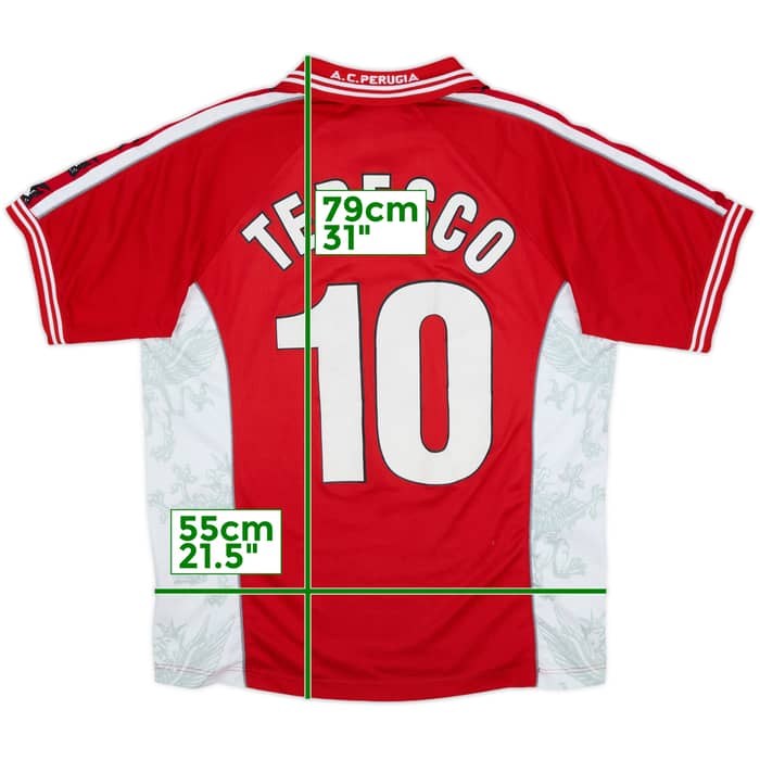 1999-00 Perugia Home Shirt Tedesco #10 - 7/10 - (L)