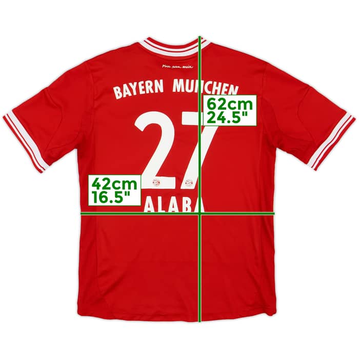 2013-14 Bayern Munich Home Shirt Alaba #27 - 5/10 - (M.Boys)