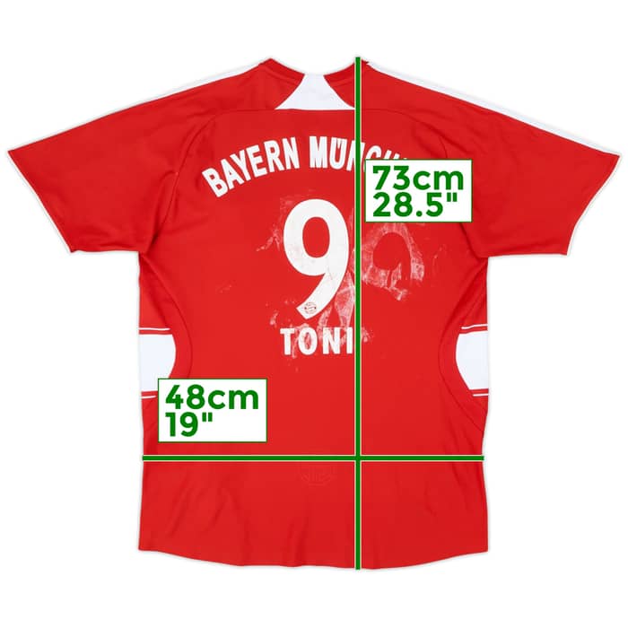 2007-08 Bayern Munich Home Shirt Toni #9 - 3/10 - (XL.Boys)