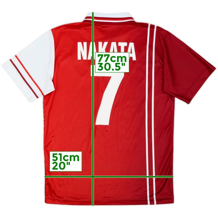 1998-99 Perugia Home Shirt Nakata #7 - 9/10 - (M)