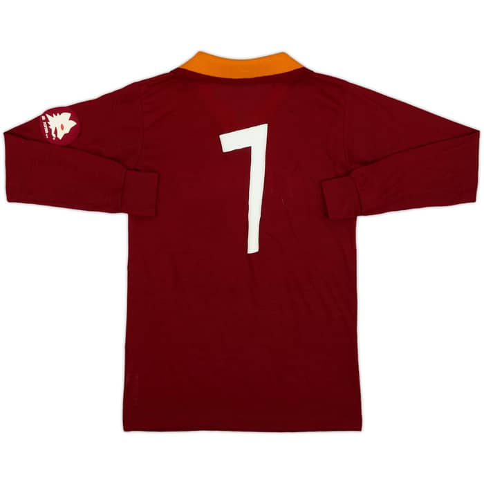 1982-83 Roma Home L/S Shirt #7 - 6/10 - (L.Boys)