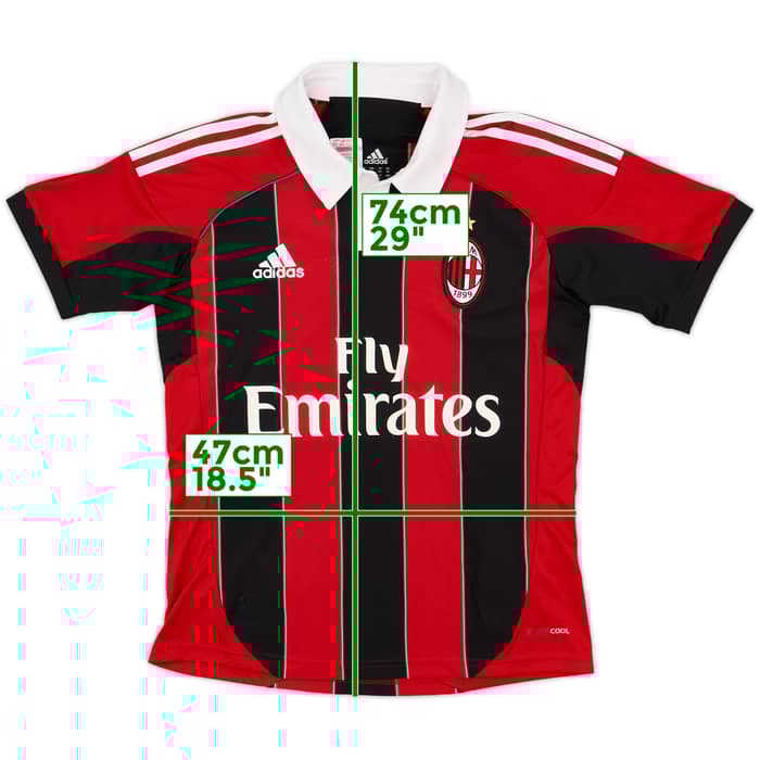 2012-13 AC Milan Home Shirt - 7/10 - (L.Boys)