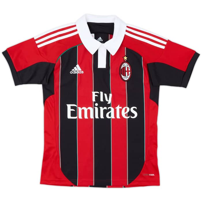 2012-13 AC Milan Home Shirt - 7/10 - (L.Boys)