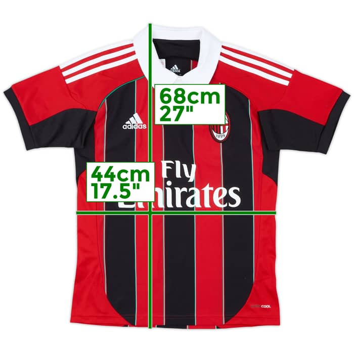 2012-13 AC Milan Home Shirt - 7/10 - (L.Boys)