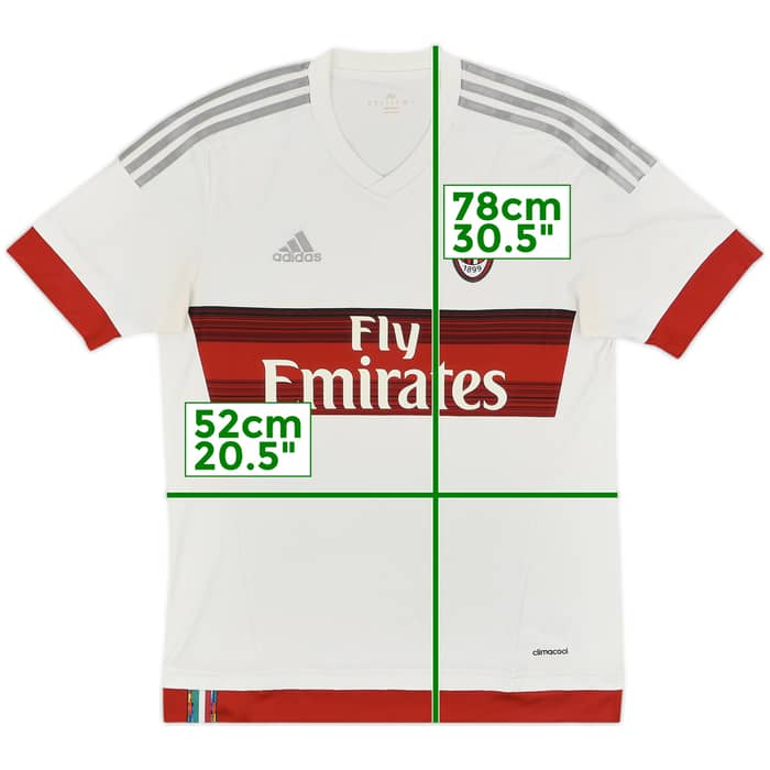 2015-16 AC Milan Away Shirt - 8/10 - (M)