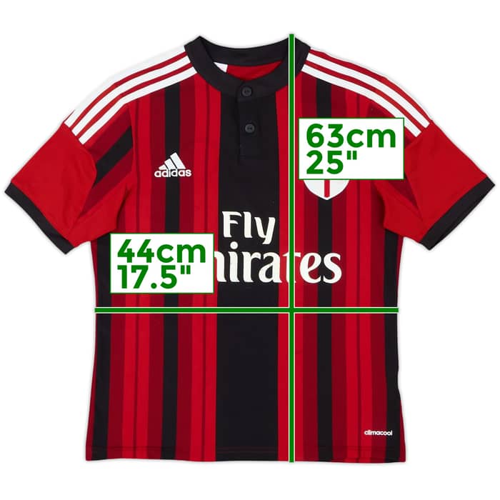 2014-15 AC Milan Home Shirt - 5/10 - (L.Boys)