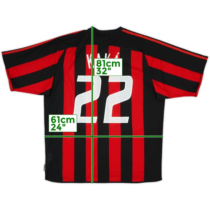 2003-04 AC Milan Home Shirt Kaka #22 - 9/10 - (XL)