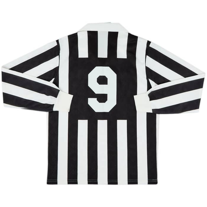 1989-90 Juventus Home L/S Shirt #9 - 8/10 - (S)