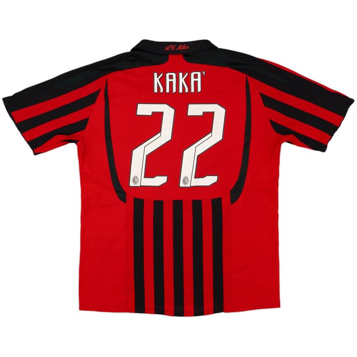 2007-08 AC Milan Home Shirt Kaka #22 - 7/10 - (XL)