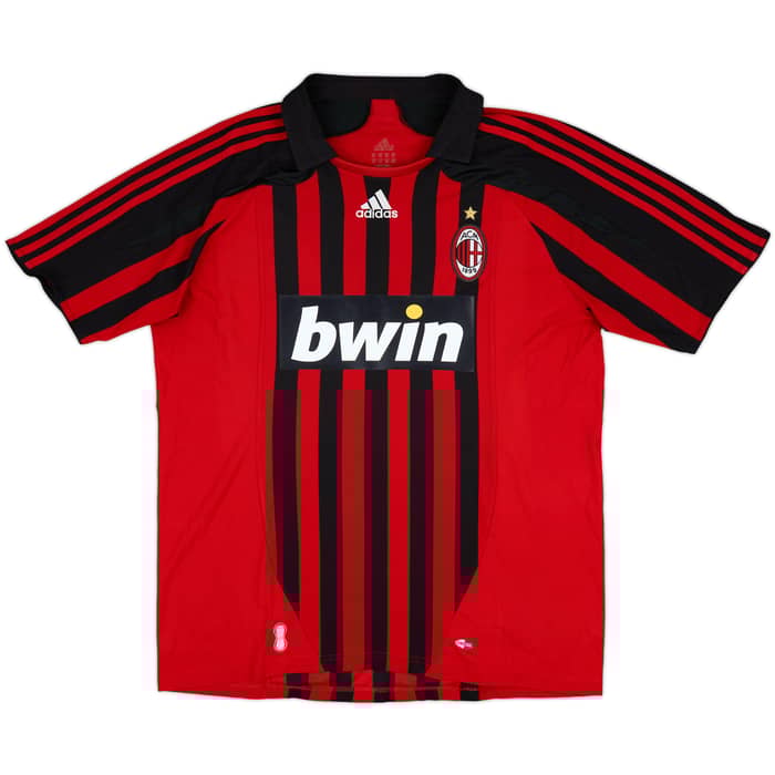 2007-08 AC Milan Home Shirt Kaka #22 - 7/10 - (XL)