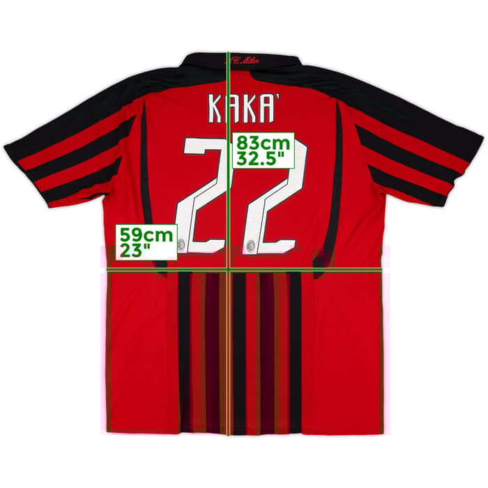 2007-08 AC Milan Home Shirt Kaka #22 - 7/10 - (XL)