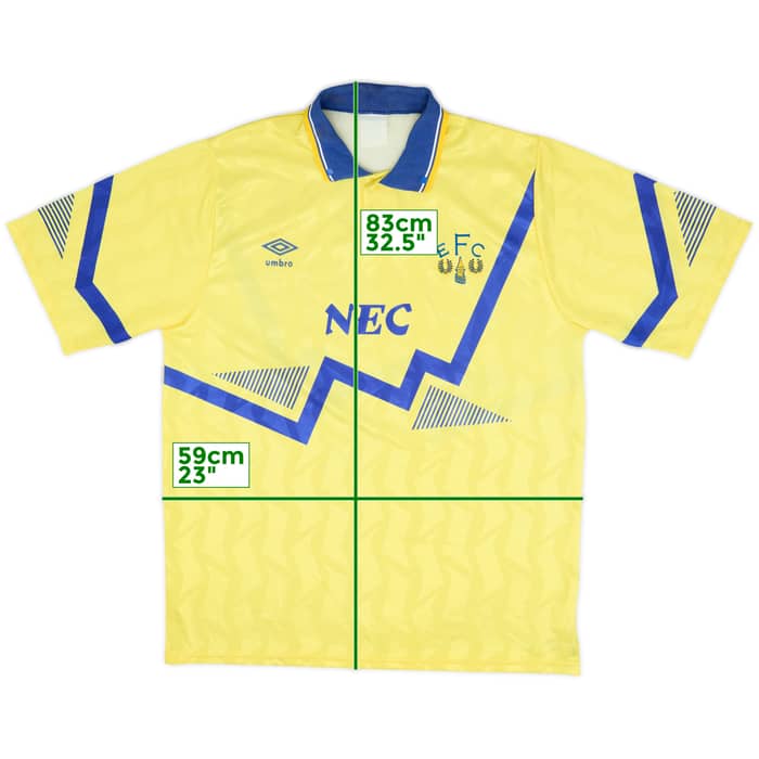 1990-92 Everton Away Shirt - 8/10 - (XL)