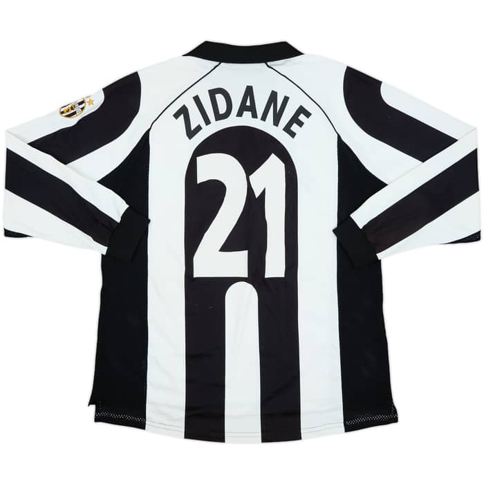 1997-98 Juventus Centenary Home L/S Shirt Zidane #21 - 7/10 - (XL)