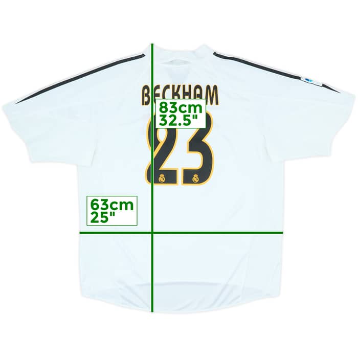 2004-05 Real Madrid Home Shirt Beckham #23 - 10/10 - (XL)