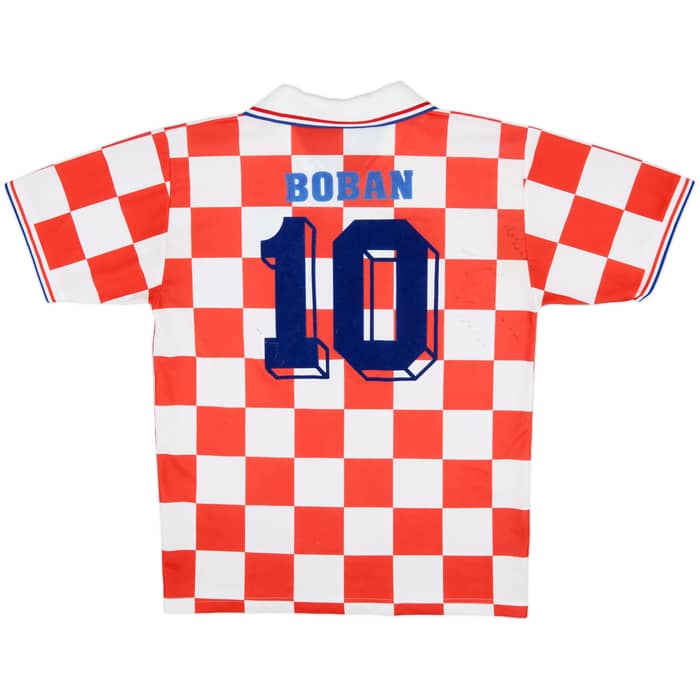 1992-95 Croatia Basic Signed Home Shirt Boban #10 - 7/10 - (XL)