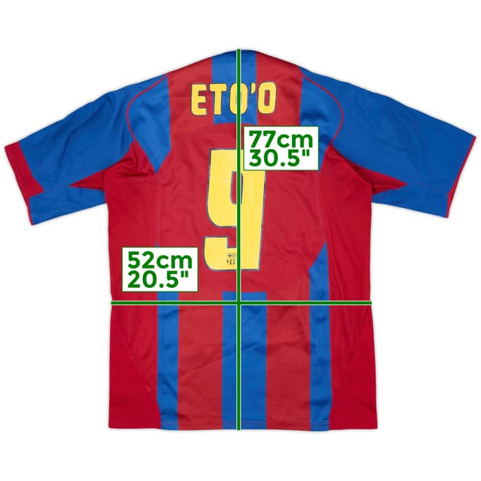 2004-05 Barcelona European Player Issue Home Shirt Eto'o #9 - 8/10 - (L)