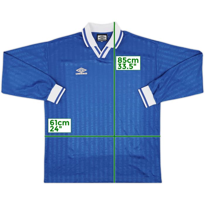 1990s Umbro Template L/S Shirt - 8/10 - (XL)
