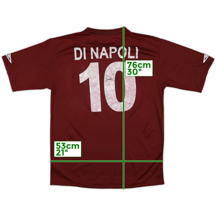 2007-08 Salernitana Home Shirt Di Napoli #10 - 6/10 - (L)
