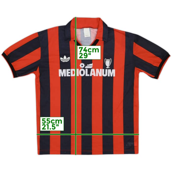 1990-91 AC Milan Home Shirt - 9/10 - (M)
