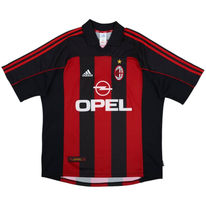 2000-02 AC Milan Home Shirt Maldini #3 - 9/10 - (XL)