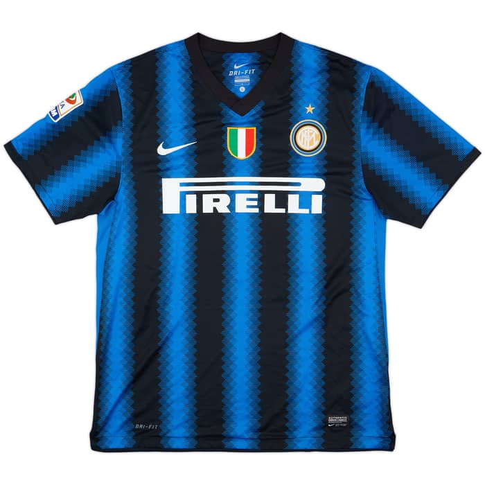 2010-11 Inter Milan Home Shirt Milito #22 - 4/10 - (L)
