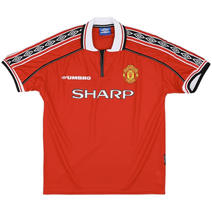1998-00 Manchester United Home Shirt Beckham #7 - 9/10 - (L)