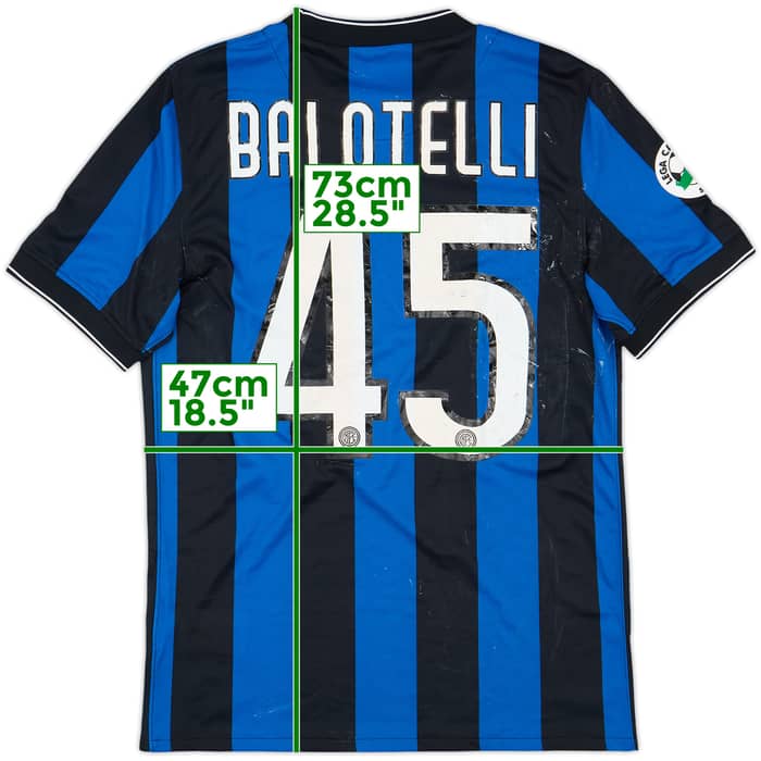 2010-11 Inter Milan Home Shirt Balotelli #45 - 4/10 - (S)