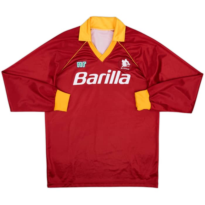 1990-91 Roma Home L/S Shirt - 9/10 - (XL)