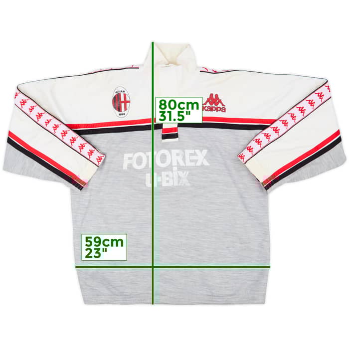 1987-88 AC Milan Kappa 1/4 Zip Track Jacket - 5/10 - (L)