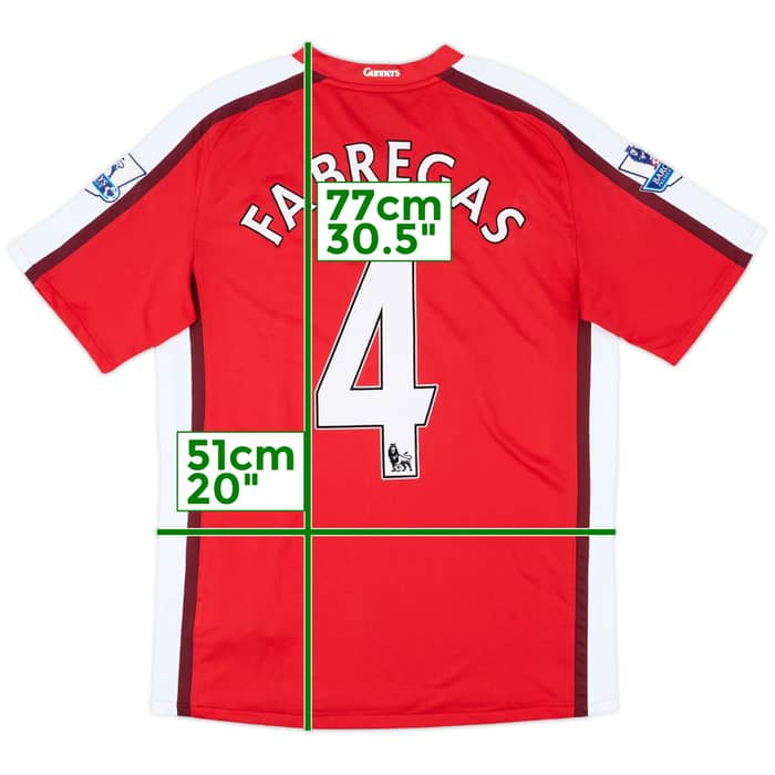 2008-10 Arsenal Home Shirt Fabregas #4 - 8/10 - (M)