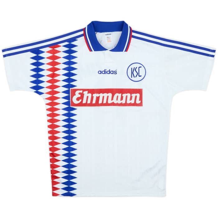 1995-96 Karlsruher Signed Home Shirt - 7/10 - (S)
