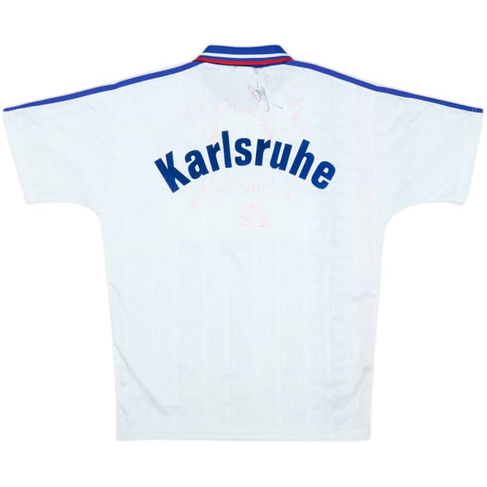 1995-96 Karlsruher Signed Home Shirt - 7/10 - (S)