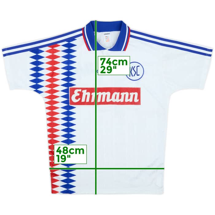 1995-96 Karlsruher Signed Home Shirt - 7/10 - (S)