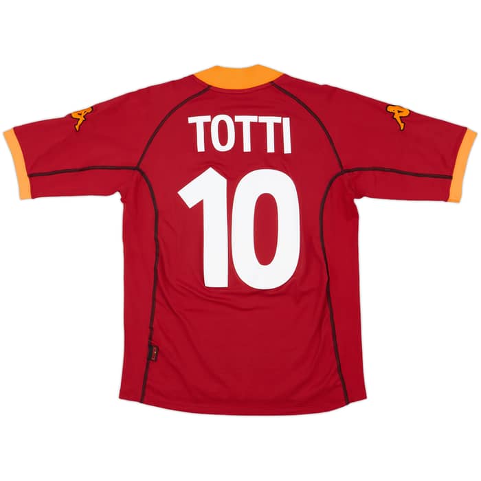 2001-02 Roma Home Shirt Totti #10 - 6/10 - (L)