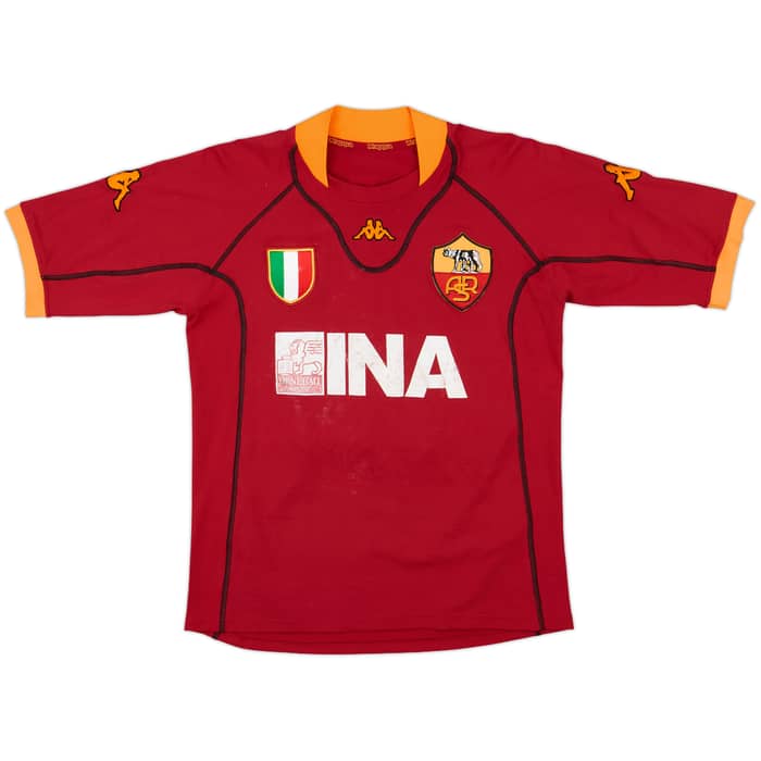 2001-02 Roma Home Shirt Totti #10 - 6/10 - (L)