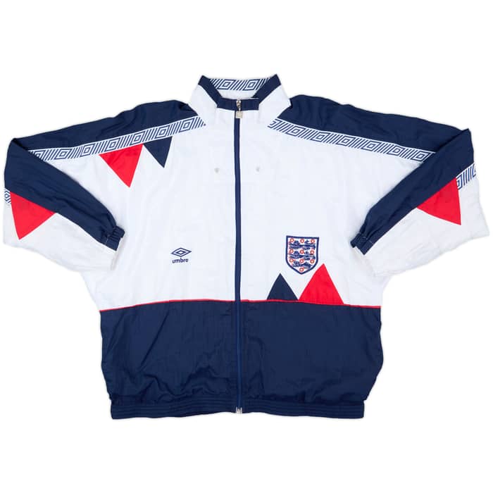 1990-92 England Umbro Track Jacket - 8/10 - (L)