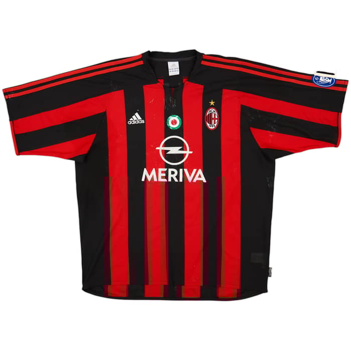 2003-04 AC Milan Home Shirt Maldini #3 - 4/10 - (XL)