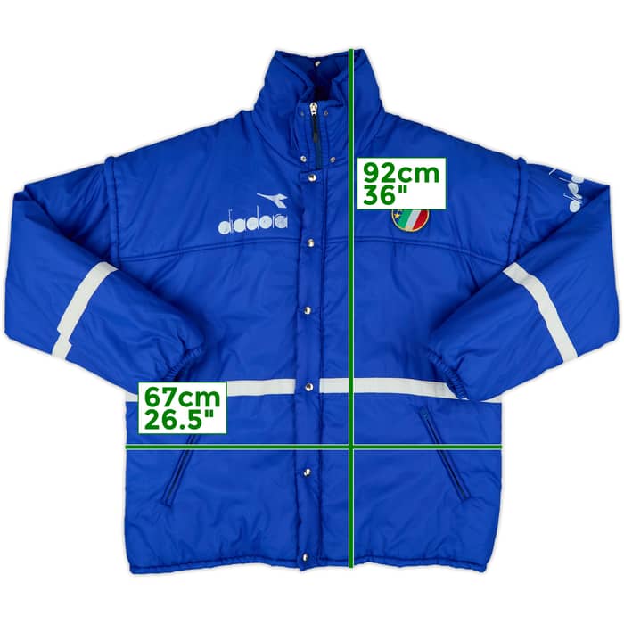 1990-92 Italy Diadora Padded Bench Coat - 8/10 - (L)