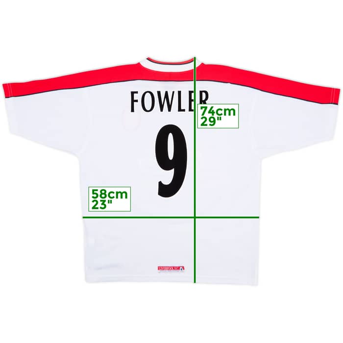 1998-99 Liverpool Away Shirt Fowler #9 - 10/10 - (L)