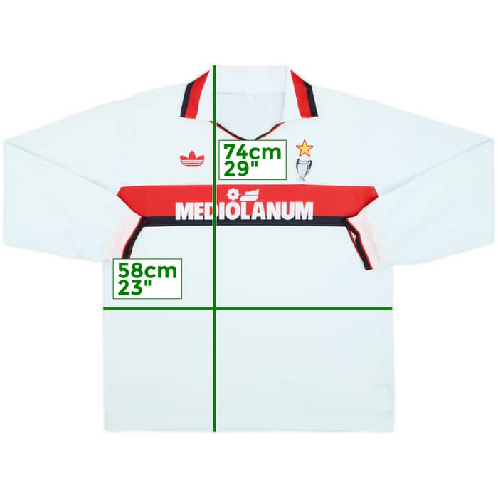 1990-91 AC Milan Away L/S Shirt - 8/10 - (L)