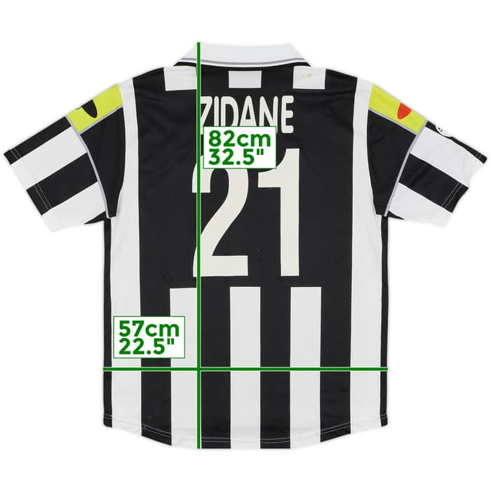 2000-01 Juventus Home Shirt Zidane #21 - 8/10 - (L)