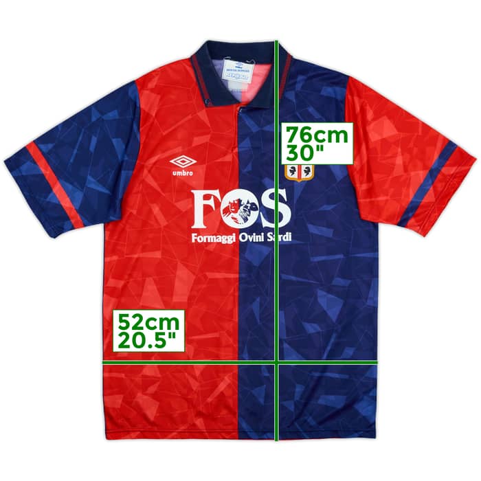 1990-93 Cagliari Home Shirt - 8/10 - (M)